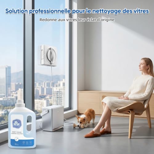 1L Window Washer for Ecovacs Winbot with Blue Bell Scent | 1L Cleaning Solution for Ecovacs Winbot W1 PRO/ W2/ W2 OMNI/ W2 PRO/ W2 PRO OMNI/WINBOT MINI/ W2S/ W2S OMNI/ W3 OMNI