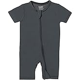 GUISBY Rayon made from bamboo Baby Pajamas Short Sleeve Footless Rompers 2 Way Zipper Sleeper for Baby