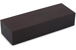 VGEBY Ebony Wood Block, Ebony Lumber DIY Material for Music Instruments & Tools, 12 * 4 * 2.5 cm, 1 Piece
