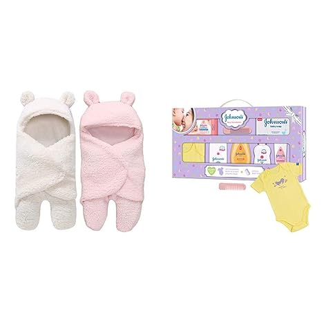 My Newborn Baby Boys and Baby Girls 3 in 1 Baby Blanket-Safety Bag-Sleeping Bag Pack of 2