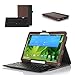 ProCase Bluetooth Keyboard Case for Samsung Galaxy Tab PRO 10.1-Inch Tablet 2014 (SM-T520) and Galaxy Note 10.1-Inch 2014 Edition Tablet (SM-P600) Bundle with Stylus Pen - Brown