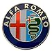 Alfa Romeo Large Thin Embossed Aluminum Emblem Logo Badge Crest Shield for Hood Trunk Fender New Rare
