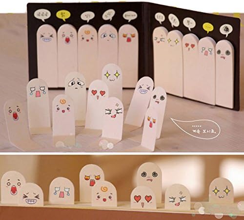 HWKAIZ 200 Pages Ten Fingers Sticker Bookmark Tab Flags Memo Marker Sticky Notes