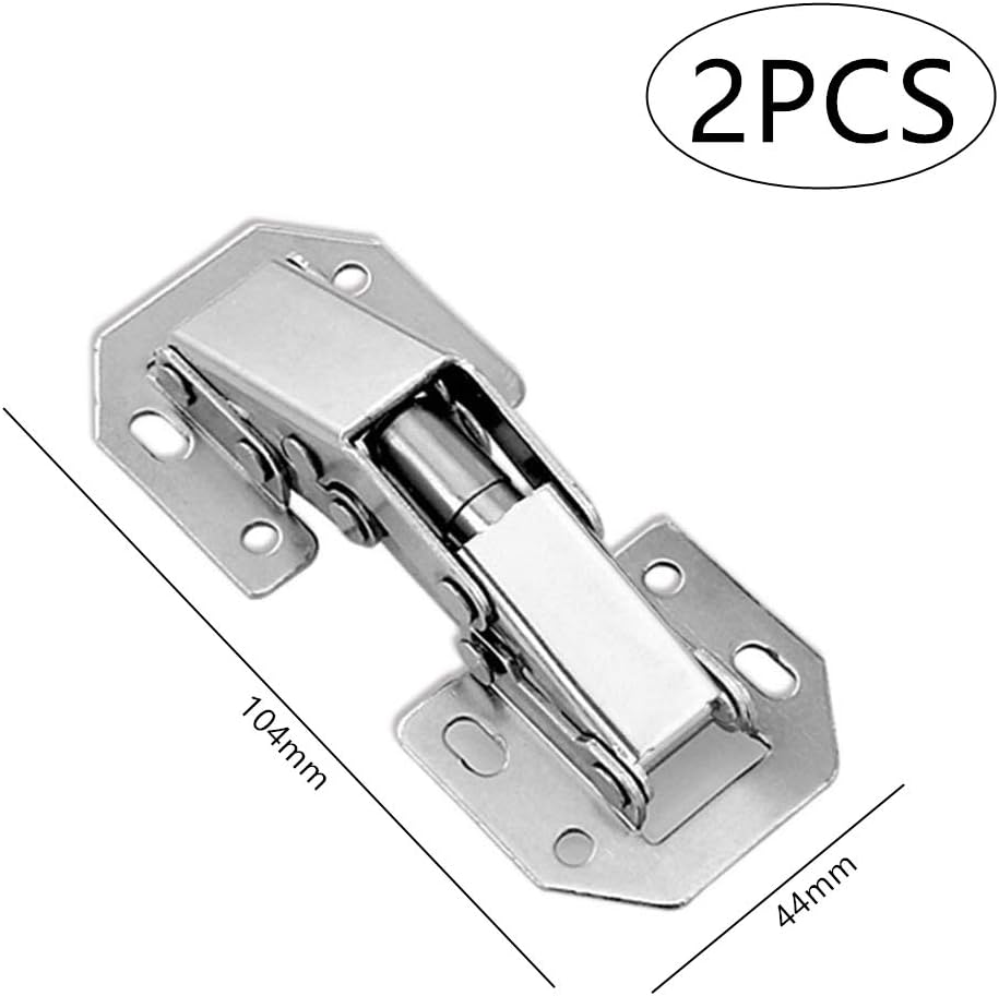 2Pcs 90 Degree Door Hinges Kitchen Cabinet Folding Hinge with Screws Soft Close Furniture Concealed Hinge for Inset Cupboard Wardrobe Doors - Image 3
