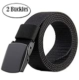Nylon Canvas Breathable Military Tactical Mens Waist Nylon Belt With Double Plastic Buckle