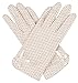Summer Women Dots Sun Uv Protection Outdoor Cotton Driving Gloves,Beige
