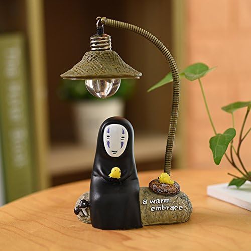 TOLLSAL No Face Man Night Light Table Lamp, KS868-Y023 Children Gift Kids Toy Home Decor Craft Decorative Lights (Light with Yellow-Totoro)