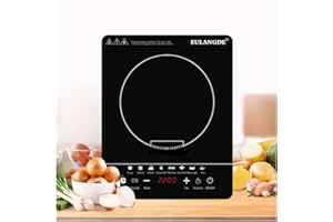 EULANGDE 110V Portable Induction Cooktop 1800 Watts cooktop countertop burner induction burner induction stove Touch Panel Induction Cooker induction cooktop portable (Black-1)