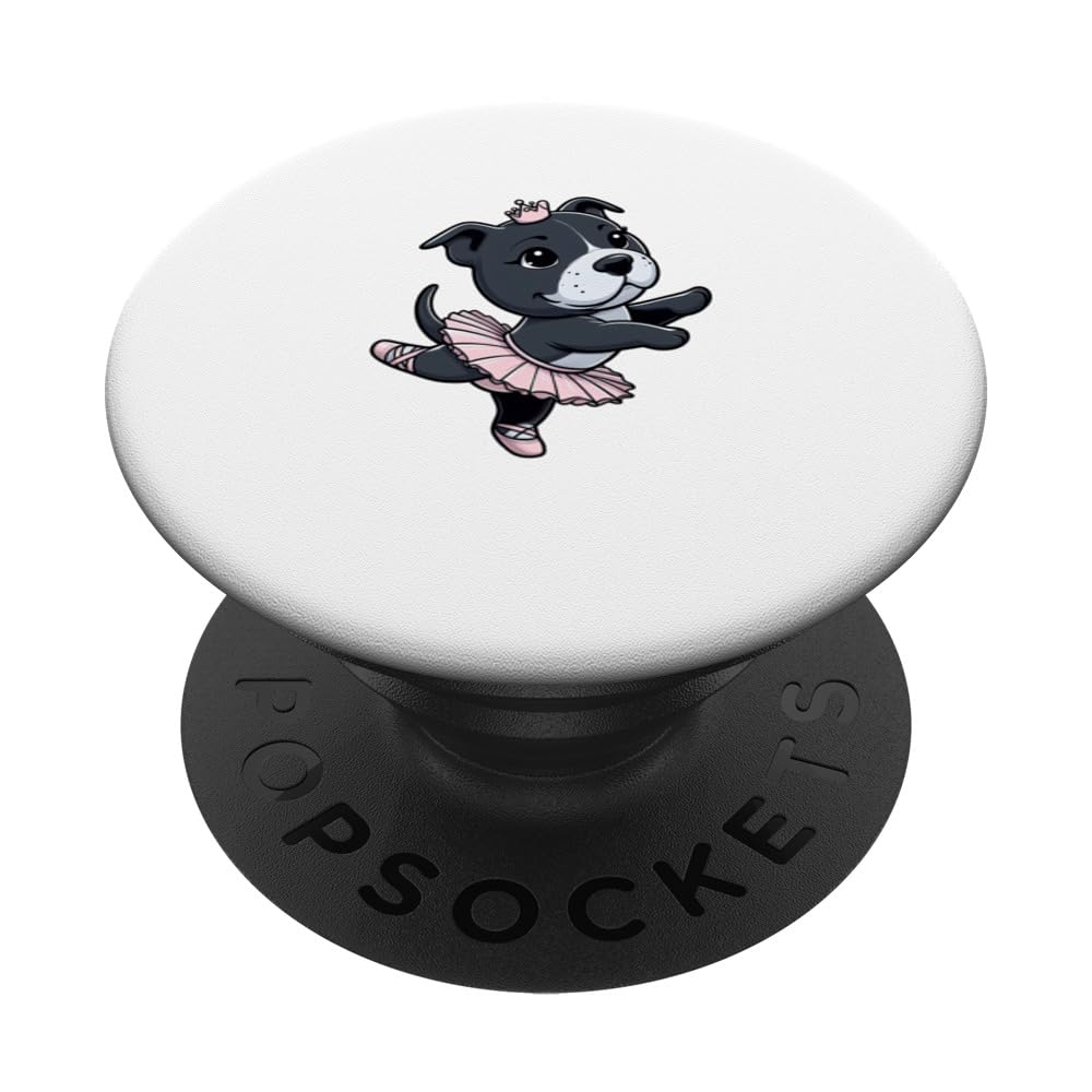 Staffordshire Bull Terrier Ballet Funny Dog Ballerina PopSockets Swappable PopGrip