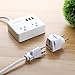 TESSAN Grounded Universal Travel Power Strip European Plug Adapter USA to The More of Europe Travel Prong Converter Adapter Plug Kit for The More of Europe(Type C)- 3 Pack(White)