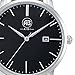 AIBI Big Clearance face Watches with Second Hand with Date Function ultral Thin ultral Slim Watch Silver for Men Black Leather Date Watches for Men and Women