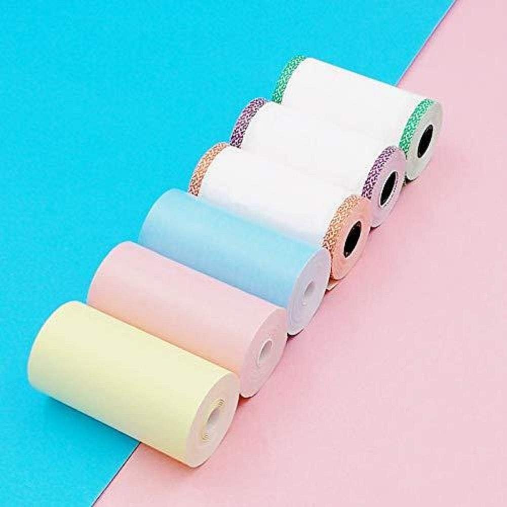 Renquen 6 Pack Small Printing Paper Matches Portable Photo Printer Mini Thermal Paper Roll 57 x 30mm