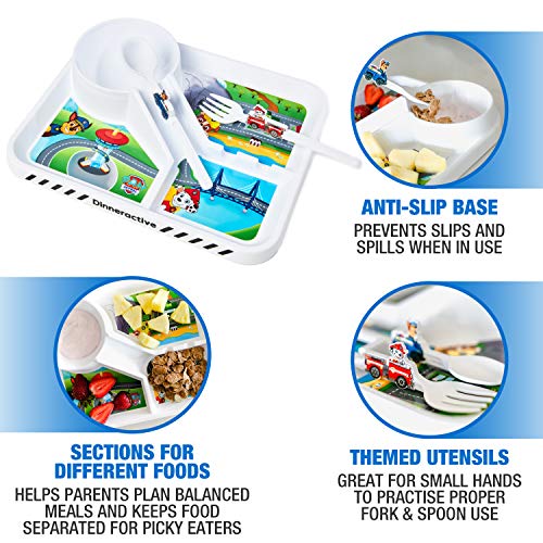 PAW Patrol Dining Set For Kids 3 PC Themed Dinnerware Set by