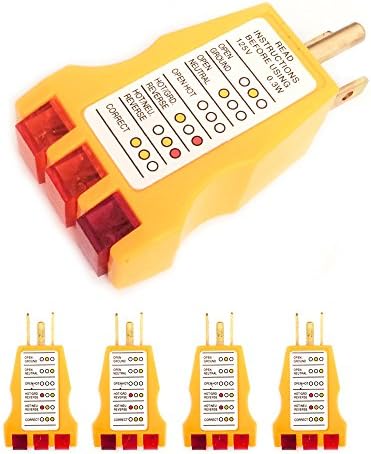 5 Electric Outlet Receptacle Tester Analizer Plug Circuit Electrical 3 Prong