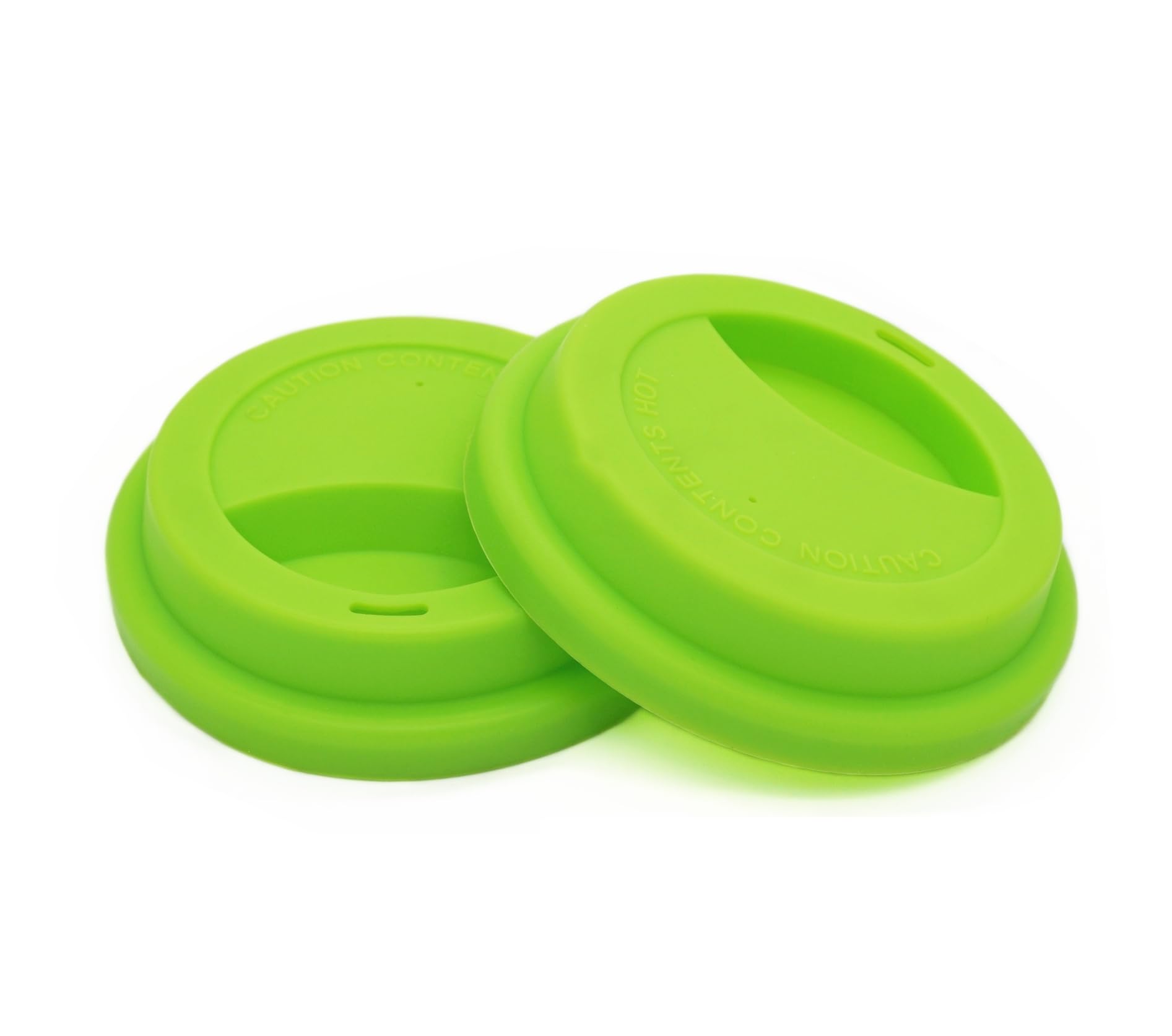 NanTun Silicone Drinking Lid Spill-Proof Cup Lids Reusable Coffee Mug Lids Coffee Cup Covers 2 Pcs - Green — image 1