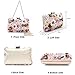 Women's Evening Clutch Bag Satin Flower Pearl Beaded Evening Handbag Bridal Clutch Purse Prom