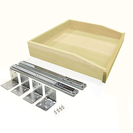 Soft Close Poplar Wood Angle Drawer Box Brackets 24 Width X 22