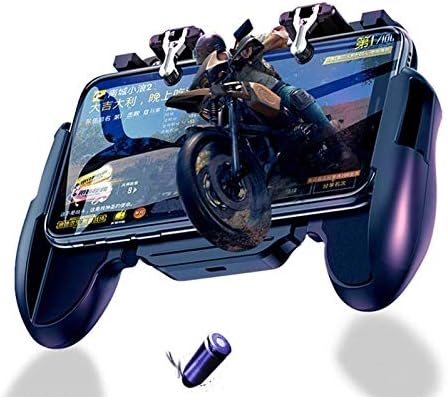Premium 2019 Mobile Controller for Pubg, Fortnite and Shooting Games, Works on All Phones Such as iPhone, Samsung, Huawei, Pixel, Oneplus with Cooling Fan Non-Slip and Easy to use