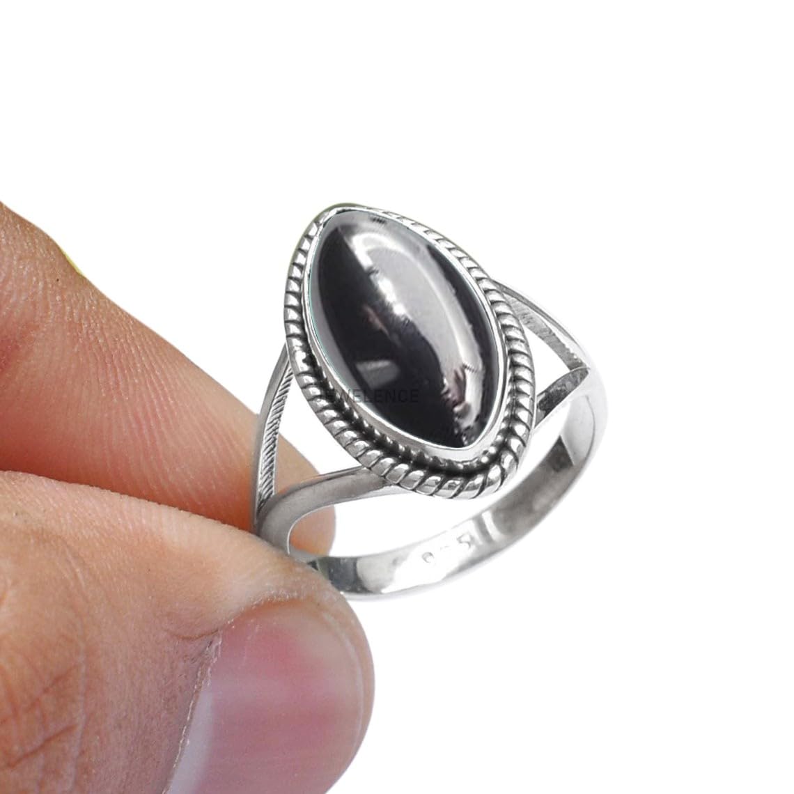 925 Sterling Silver Ring For Womens Gemstone Ring Sterling Silver Boho Ring December Birthstone Bezel Set Gemstone Split Shan