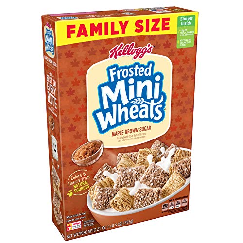 (Discontinued Version) Kellogg's Breakfast Cereal, Frosted MiniWheats, Maple Brown Sugar, Low