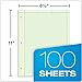Ampad Engineers Computation Pad, Size 8-1/2 x 11, Greentint Paper, 5x5 Ruling, 3 Hole Punched, 100 Sheets Per Pad (22-142)