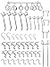 Pegboard Hooks Assortment - 81Pcs Peg Hook Organization with Peg Locks