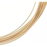 Adabele 5 Feet Real 1/20 14K Gold Filled Jewelry Wire Dead Soft Round Beading Wire (0.4mm/26 Gauge) Non Tarnish for DIY Craft Jewelry Making JK15-4