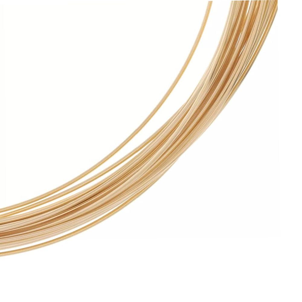 Photo 1 of Adabele 5 Feet Real 1/20 14K Gold Filled Jewelry Wire Dead Soft Round Beading Wire (0.4mm/26 Gauge) Non Tarnish for DIY Craft Jewelry Making JK15-4