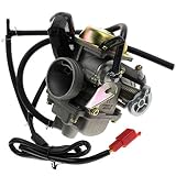 AUTOKAY Carburetor GY6 GY-6 150CC Carb KAZUMA SUNL 149CC 24mm Electric Choke E-Clotted Valve for ATV