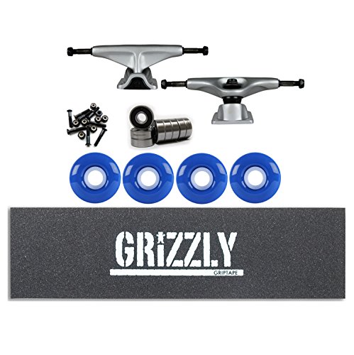 TENSOR Trucks MAG Slider Silver 5.0 51mm 300 Blue Wheels Gri