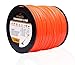 Anleolife 5-Pound Commercial Square .095-Inch-by-1280-ft String Trimmer Line in Spool,with Bonus Line Cutter, Orange primary