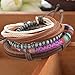MJartoria Leather Bracelets for Men, Mens Womens Unisex Faux Leather Bracelets Adjustable Braided Multi Cool Wrap Wristbands Cuff Set (W-4PCS-Brown)