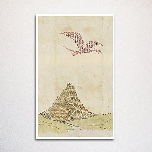 Hobbit word art print 11x17