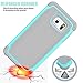 Tekcoo for Galaxy S6 Case, [Tmajor Series] [Turquoise/Grey] Shock Absorbing Hybrid Rubber Plastic Impact Defender Rugged Slim Hard Case Cover Shell for Samsung Galaxy S6 S VI G9200 GS6 All Carriers