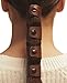 Marron (Reddish-Brown) hair tie by Hairtyz (single piece) | Leather ponytail holder - hair accessory - scrunchie | Hide your elastic band - modular - flexible | Snap them together for long hair