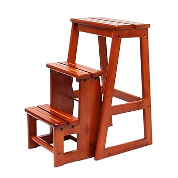 Amazon Com Stoollzx Folding Step Stool 3 Step Wooden