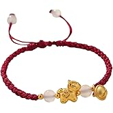 Yecomsy Chinese New Year of The Horse Bracelets Red Horse Charm Rope String Bracelet Zodiac Jewelry