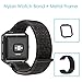 Fintie for Fitbit Blaze Bands with Metal Frame Housing, Nylon Sport Loop Band Replacement Strap Wristbands with Adjustable Closure for Fitbit Blaze Smart Fitness Watch, Black