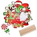 Gejoy 32 Pieces Christmas Photo Props Photo Booth Prop Pose Sign Kits for DIY Christmas Holiday Themed Party Supplies