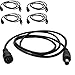 DZYDZR 5pcs 1 Meter 2.1mm x 5.5mm DC 12V Adapter Cable DC Plug Extension Cable Male to Female Black, for LED, CCTV, Car, Monitors, and More (3.3ft)