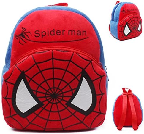 SZFAST Cartoon Kids Plush Backpacks Spiderman Mini schoolbag Penguin Plush Backpack Children School Bags Girls Boys Backpack (Spider Man)
