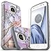 Moto Z Play Case, Moto Z Force Case,[Not Fit Z2 Play] Starshop Shock Proof Dual Layers Rugged Armor Phone Cover [Premium Screen Protector Included] For Motorola Moto Z Play/Moto Z Force-Marble Pattern