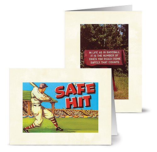 Vintage Baseball - 36 Note Cards - 12 Designs - Blank Cards - Off-White Ivory Envelopes Included - Thumbnail 3