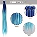 Noverlife 10 Strands 50cm/20″ Blue Ombre Dreadlock Extensions, Single Ended Crochet Synthetic Dreadlocks Accessories, Jamaica Punk Hip-Hop Reggae Hair Braiding Wigs Faux Locs for Fashion Men Womenthumb 1