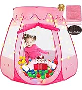 FURNIFE Pop Up Princess Tent, Ball Pit Kids Play Tent with Star Light for Toddlers Girls Toys, To...