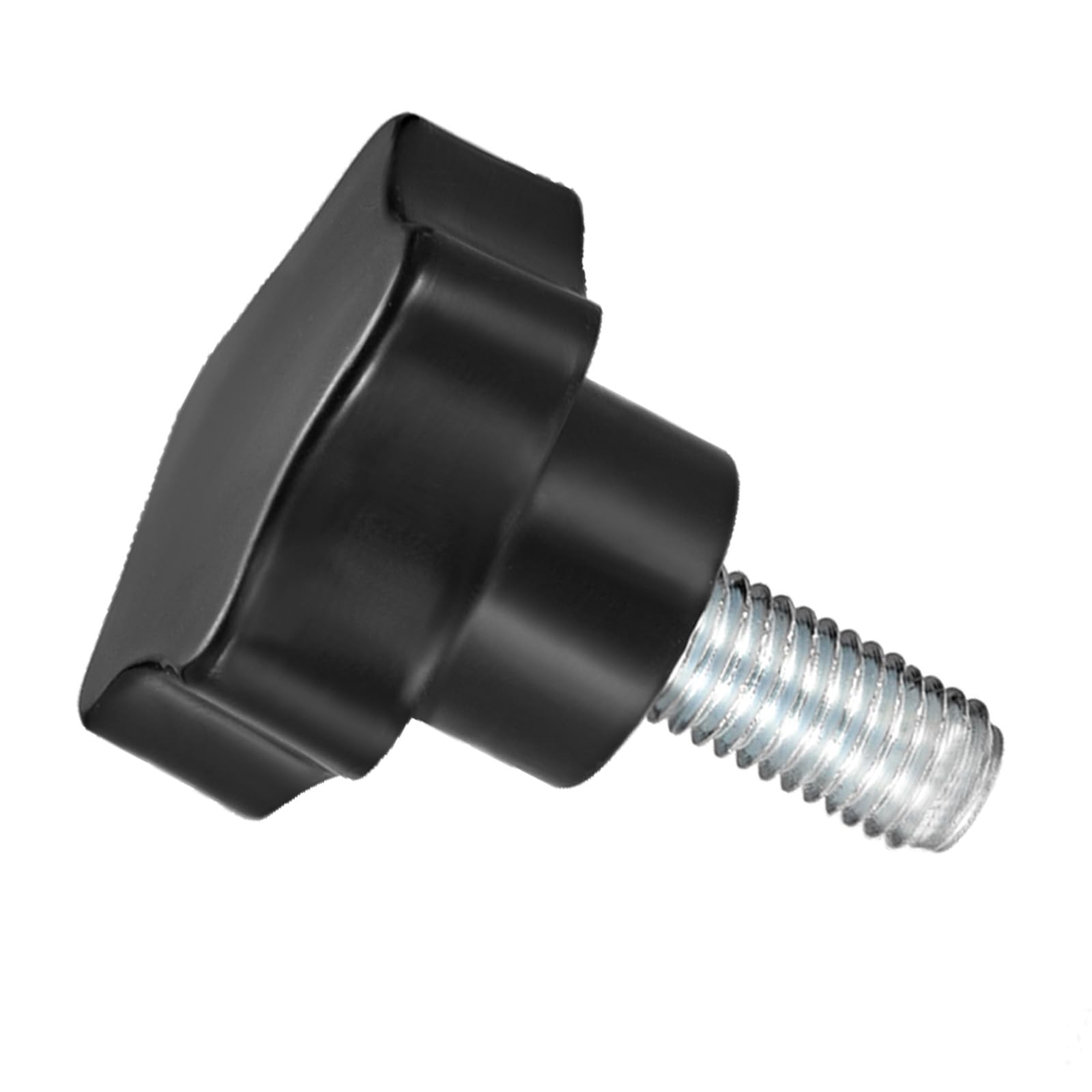 CoCud Star Clamping Knobs, M12 x 25mm Male Thread 48mm Head, Plastic Thumb Screw Grip Hand Knobs Threaded Bolt Black - (Applications: for Lathe Machinery), 1-Piece