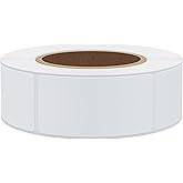Hybsk 1x2 Inch Color-Coding Labels Rectangle Inventory Organizer Identification Sticker 500 Labels Per Roll (1"x2", Glossy White)