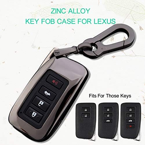 Zinc Alloy Key Fob Case Cover For LEXUS IS ES GS LS NX RS GX LX RC LC Car Keyless Entry accessories Grey