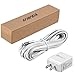 Frienda 23 ft/ 7 m Weatherproof Flat Power Cable with Power Adapter Compatible with Arlo Pro,Arlo Pro 2, No Need to Charge The Batteries (White)