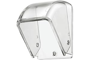 Doorbell Rain Cover Transparent PC Protection Box for Wireless Doorbells, Simple Installation with Double-Sided Tape or Screw